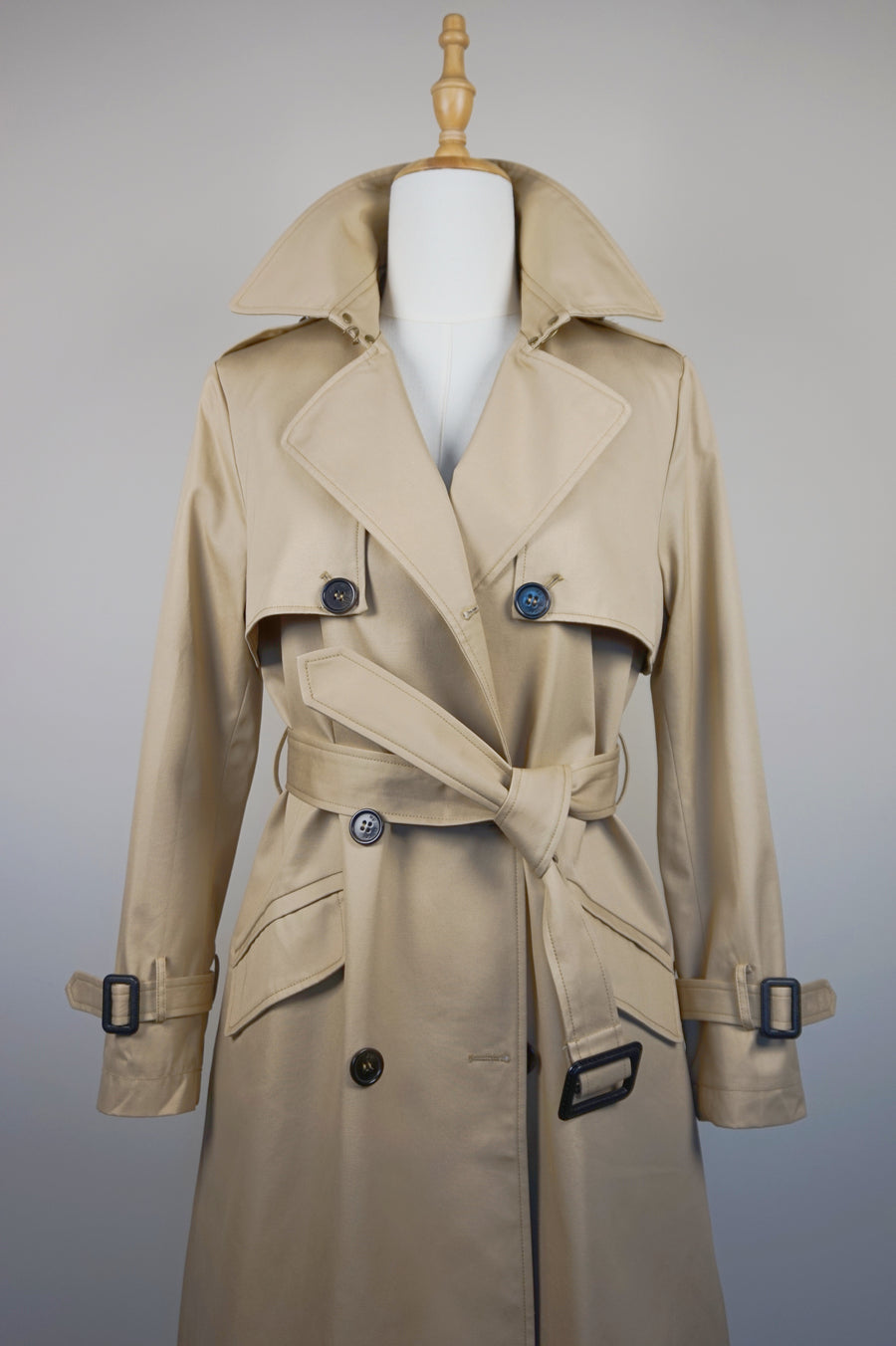 WTC-3105C Beige Luxury Style Waterproof Trench Coat ( Queen's Favorite )