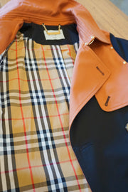 WTC-3742 Black & Orange Luxury Style Trench Coat ( Waterproof )