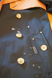 WTC-3742 Black & Orange Luxury Style Trench Coat ( Waterproof )