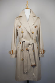 WTC-3585 Beige Luxury Style Loop Trench Coat ( Waterproof )