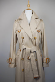 WTC-3585 Beige Luxury Style Loop Trench Coat ( Waterproof )