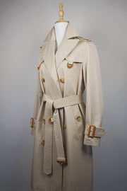 WTC-3585 Beige Luxury Style Loop Trench Coat ( Waterproof )
