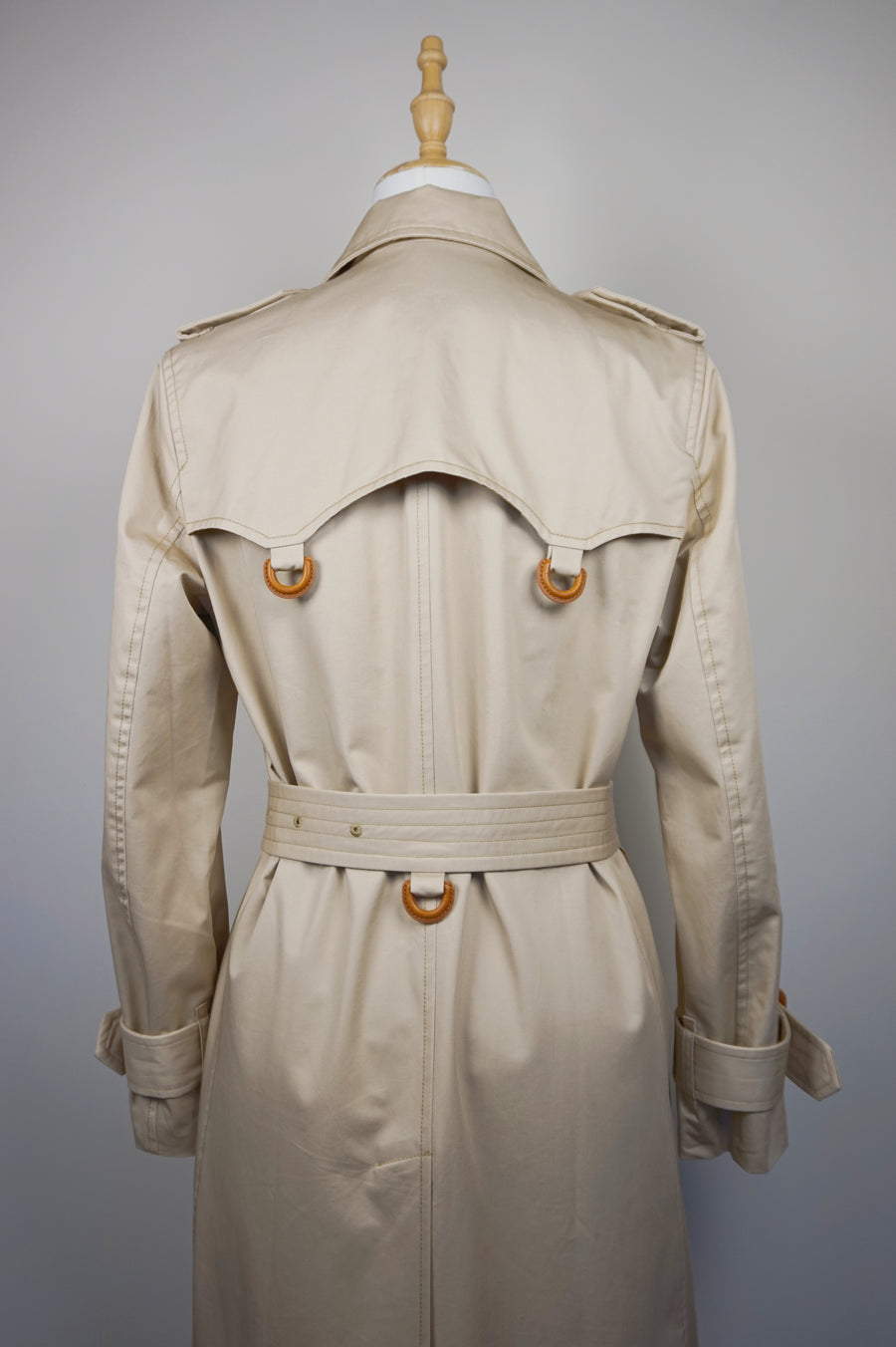 WTC-3585 Beige Luxury Style Loop Trench Coat ( Waterproof )