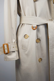 WTC-3585 Beige Luxury Style Loop Trench Coat ( Waterproof )