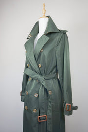 WTC-94864 Army Green Classic Style Trench Coat ( Size 4 )