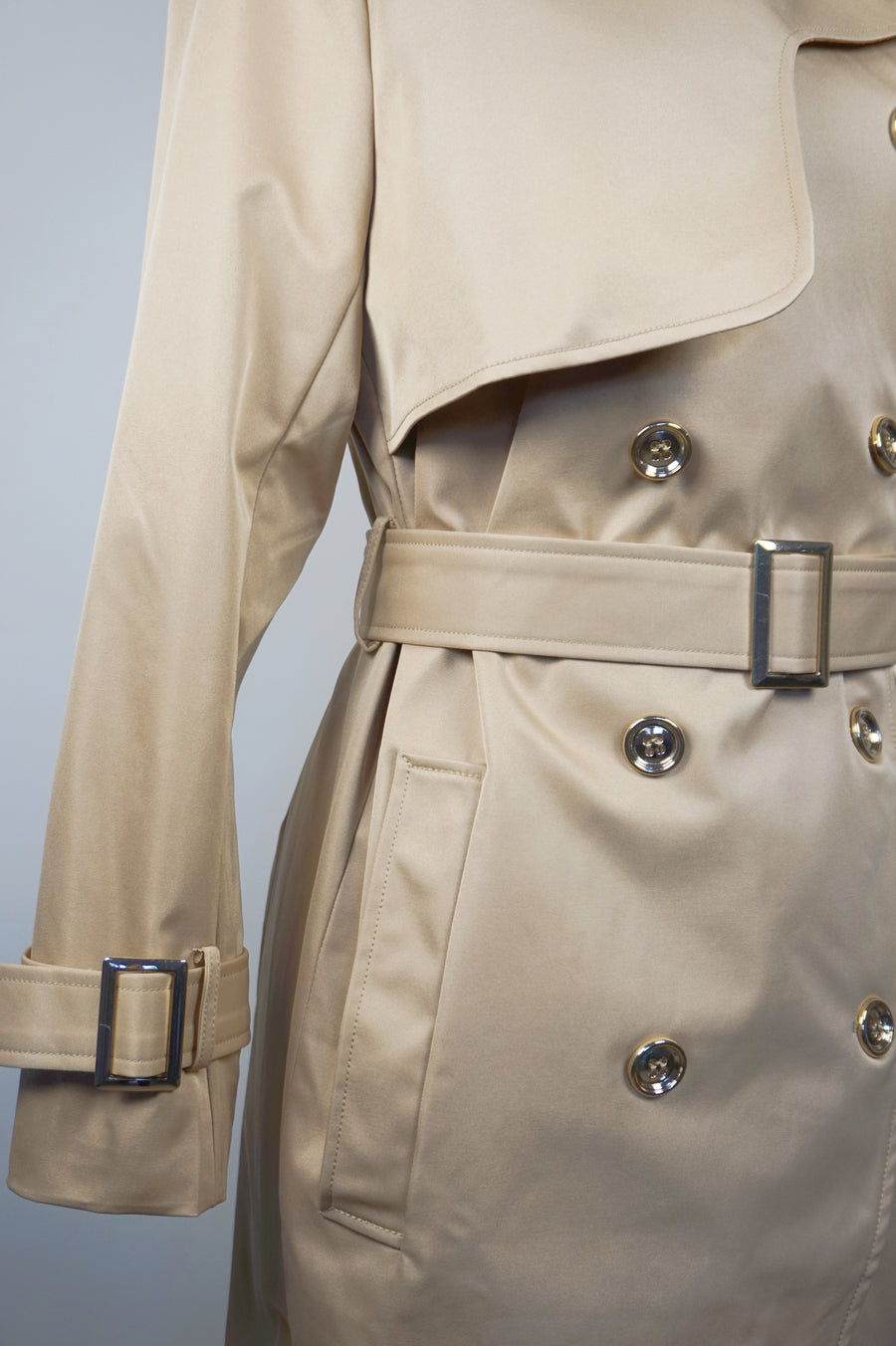 WTC-3199 Camel Swallowtail Design Trench Coat
