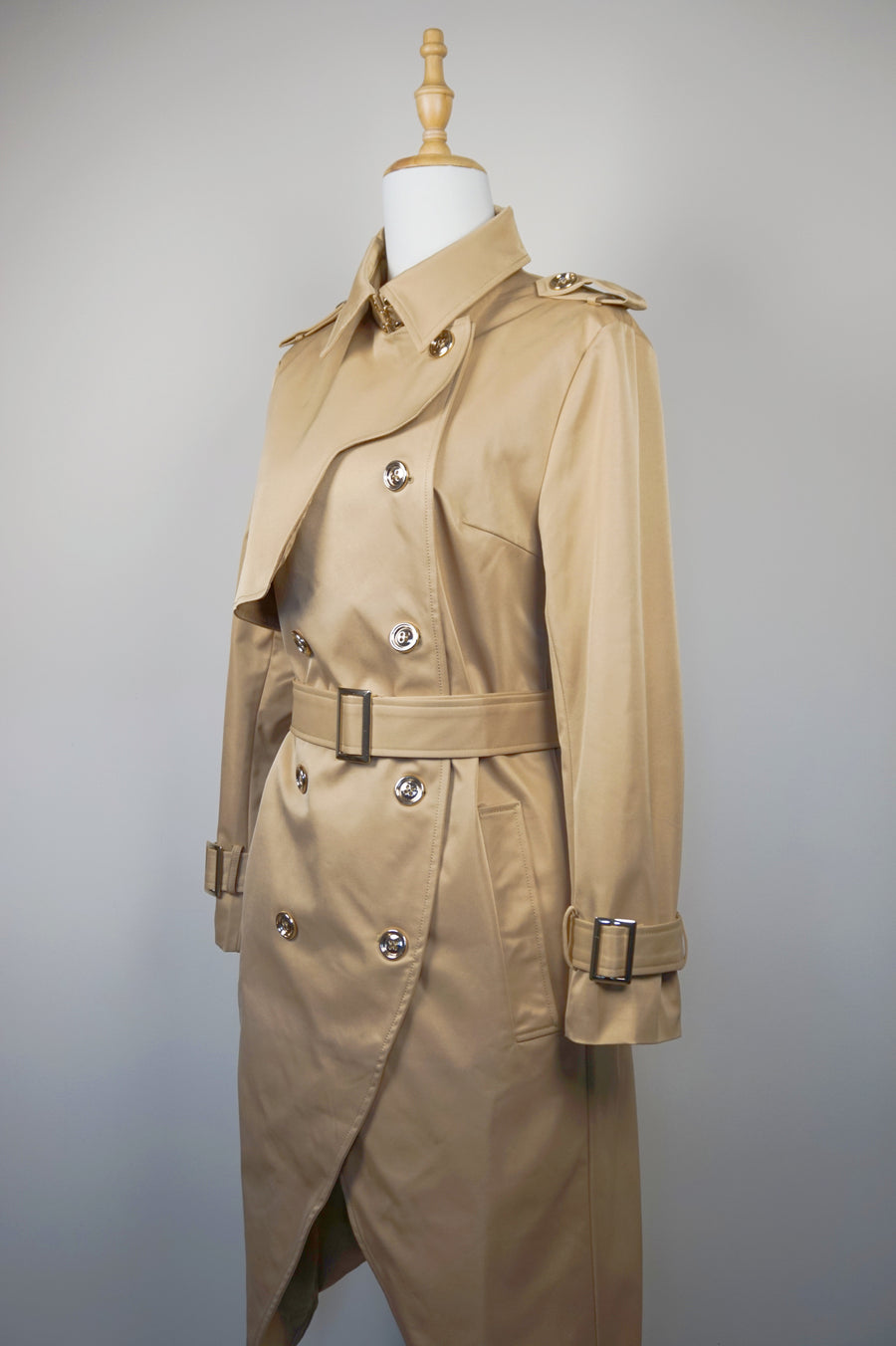 WTC-3199 Camel Swallowtail Design Trench Coat