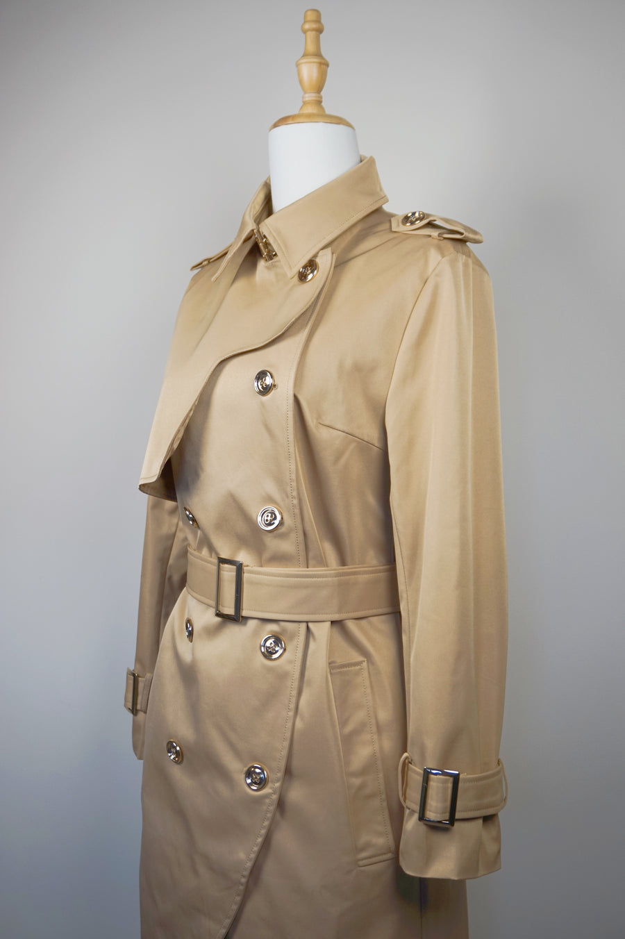 WTC-3199 Camel Swallowtail Design Trench Coat