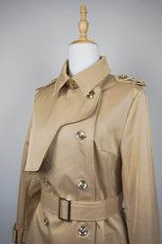 WTC-3199 Camel Swallowtail Design Trench Coat