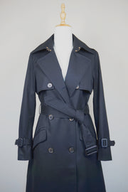 WTC-3105B Black Luxury Style Waterproof Trench Coat ( Queen's Favorite )