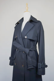 WTC-3105B Black Luxury Style Waterproof Trench Coat ( Queen's Favorite )