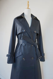 WTC-3105B Black Luxury Style Waterproof Trench Coat ( Queen's Favorite )