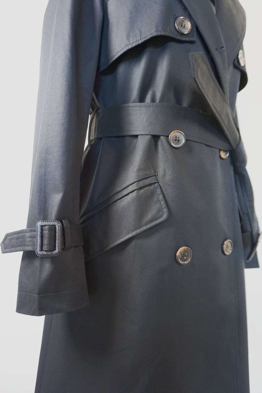 WTC-3105B Black Luxury Style Waterproof Trench Coat ( Queen's Favorite )