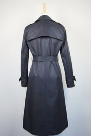 WTC-1754B Black Classic Style Waterproof Trench Coat