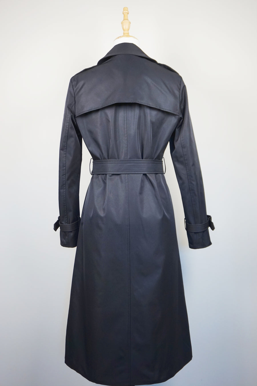 WTC-1754B Black Classic Style Waterproof Trench Coat