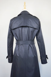 WTC-1754B Black Classic Style Waterproof Trench Coat