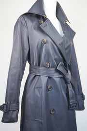 WTC-1754B Black Classic Style Waterproof Trench Coat