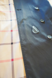 WTC-1754B Black Classic Style Waterproof Trench Coat
