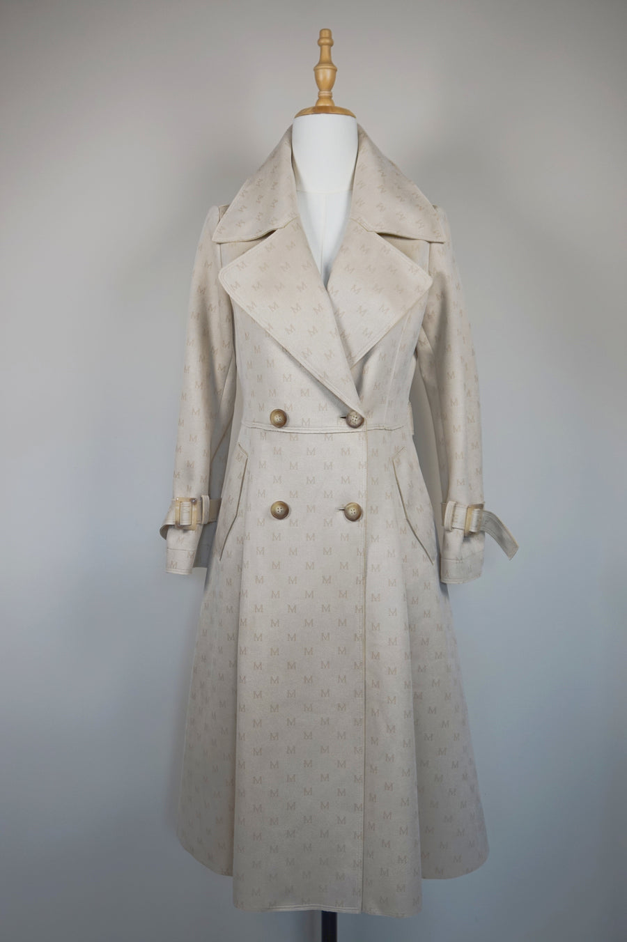 WTC-F1110 Beige Elegant Style Trench Coat
