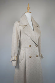 WTC-F1110 Beige Elegant Style Trench Coat