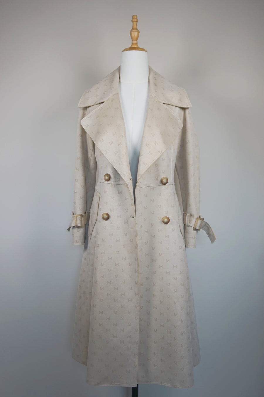 WTC-F1110 Beige Elegant Style Trench Coat