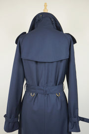 WTC-4236 Royal Blue Luxury Style Trench Coat ( Waterproof )