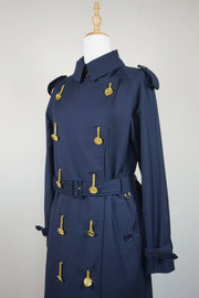 WTC-4236 Royal Blue Luxury Style Trench Coat ( Waterproof )