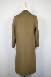 WWC-18168 Light Brown Luxury Style Embroidery Wool Coat