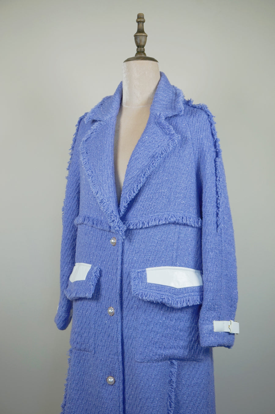 WTC-DR3001 Lavender Luxury Style Wool Trench Coat