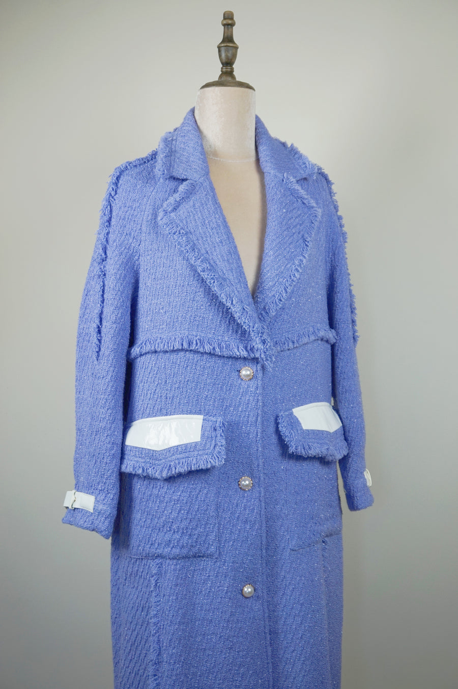 WTC-DR3001 Lavender Luxury Style Wool Trench Coat