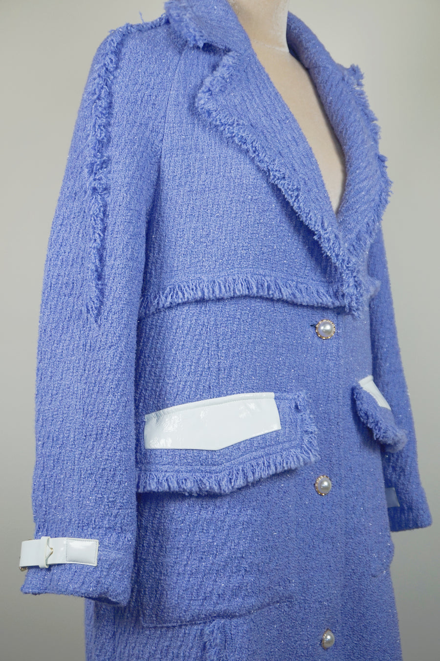 WTC-DR3001 Lavender Luxury Style Wool Trench Coat