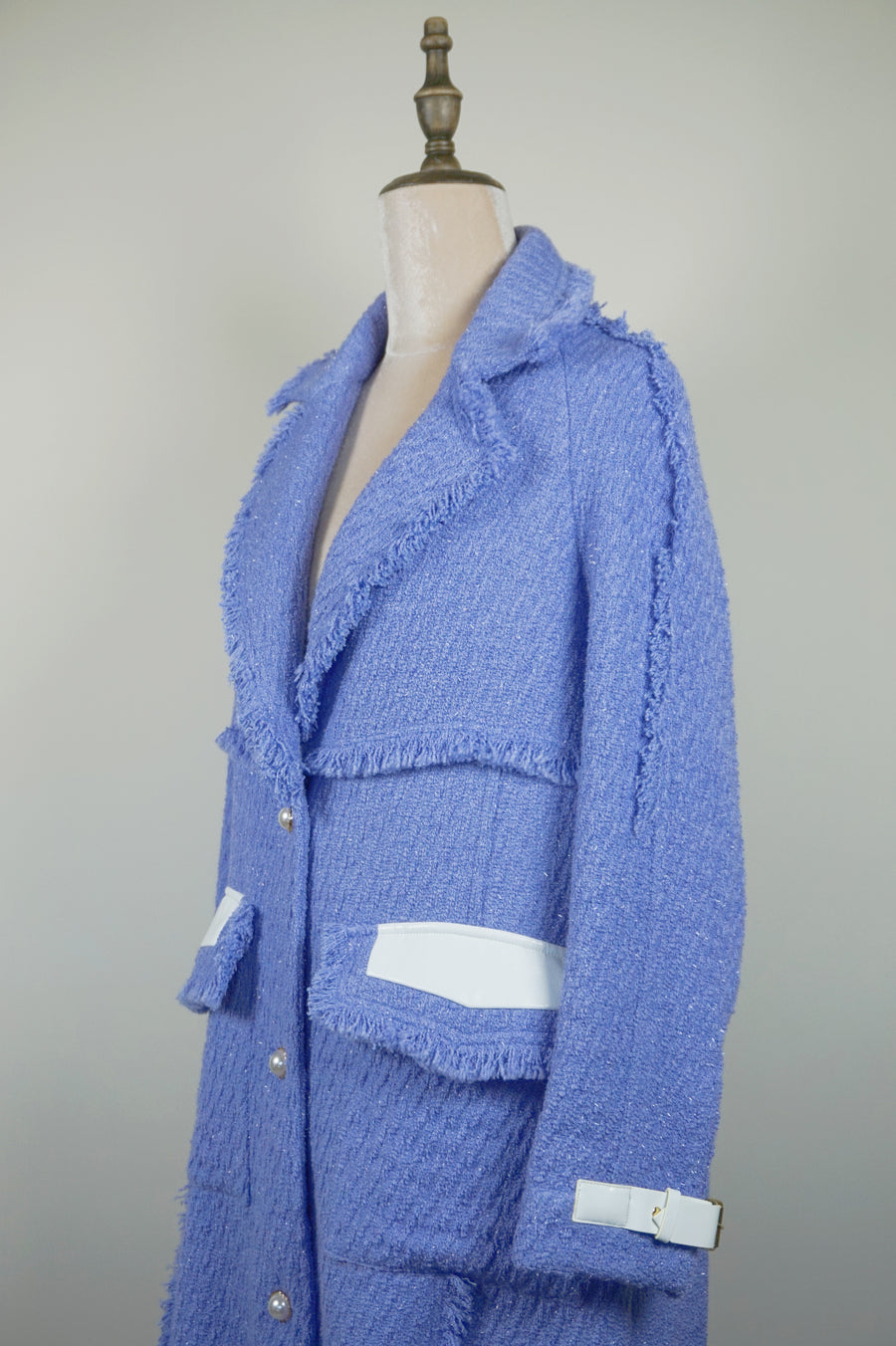 WTC-DR3001 Lavender Luxury Style Wool Trench Coat