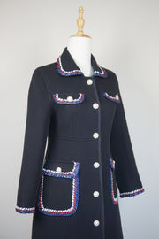 WWC-80AA Black Luxury Style Wool Coat