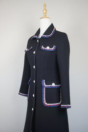 WWC-80AA Black Luxury Style Wool Coat