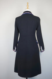WWC-80AA Black Luxury Style Wool Coat