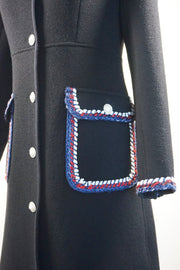 WWC-80AA Black Luxury Style Wool Coat