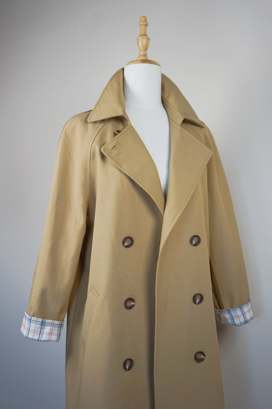 WTC-5545 Khaki Casual Style Trench Coat