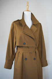 WTC-1314 Chocolate Chic Style Wool Trench Coat ( Waterproof )