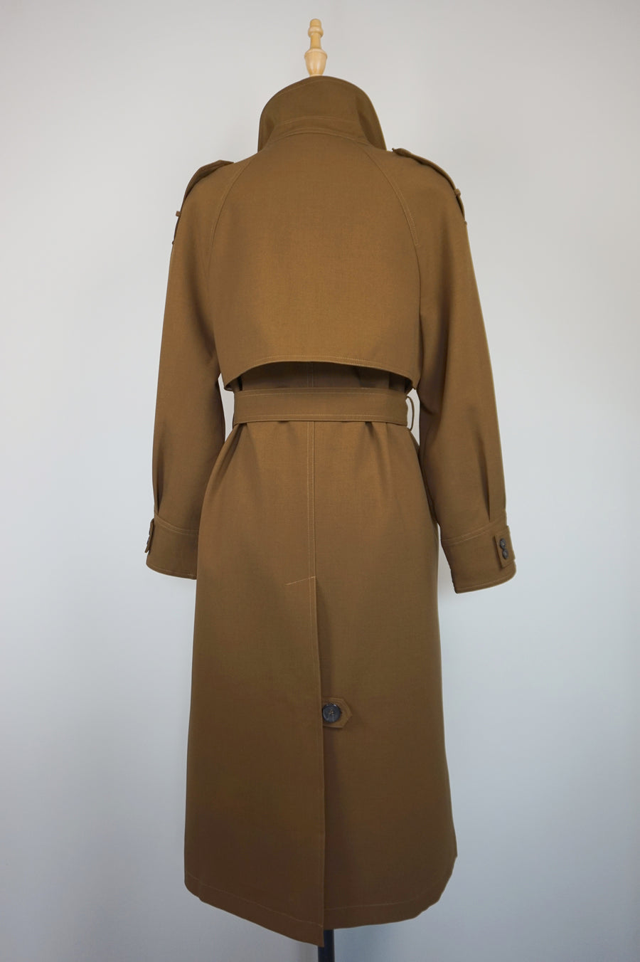 WTC-1314 Chocolate Chic Style Wool Trench Coat ( Waterproof )