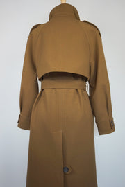 WTC-1314 Chocolate Chic Style Wool Trench Coat ( Waterproof )