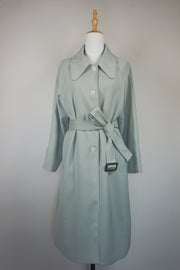 WTC-9966 Light Green Elegant Style Trench Coat
