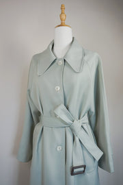 WTC-9966 Light Green Elegant Style Trench Coat