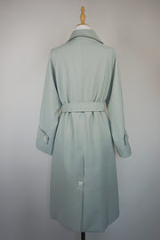WTC-9966 Light Green Elegant Style Trench Coat
