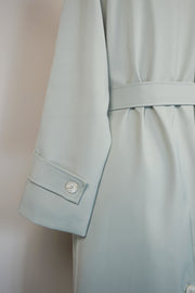 WTC-9966 Light Green Elegant Style Trench Coat