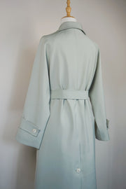 WTC-9966 Light Green Elegant Style Trench Coat