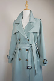 WTC-A32F Pale Green Chic Style Trench Coat