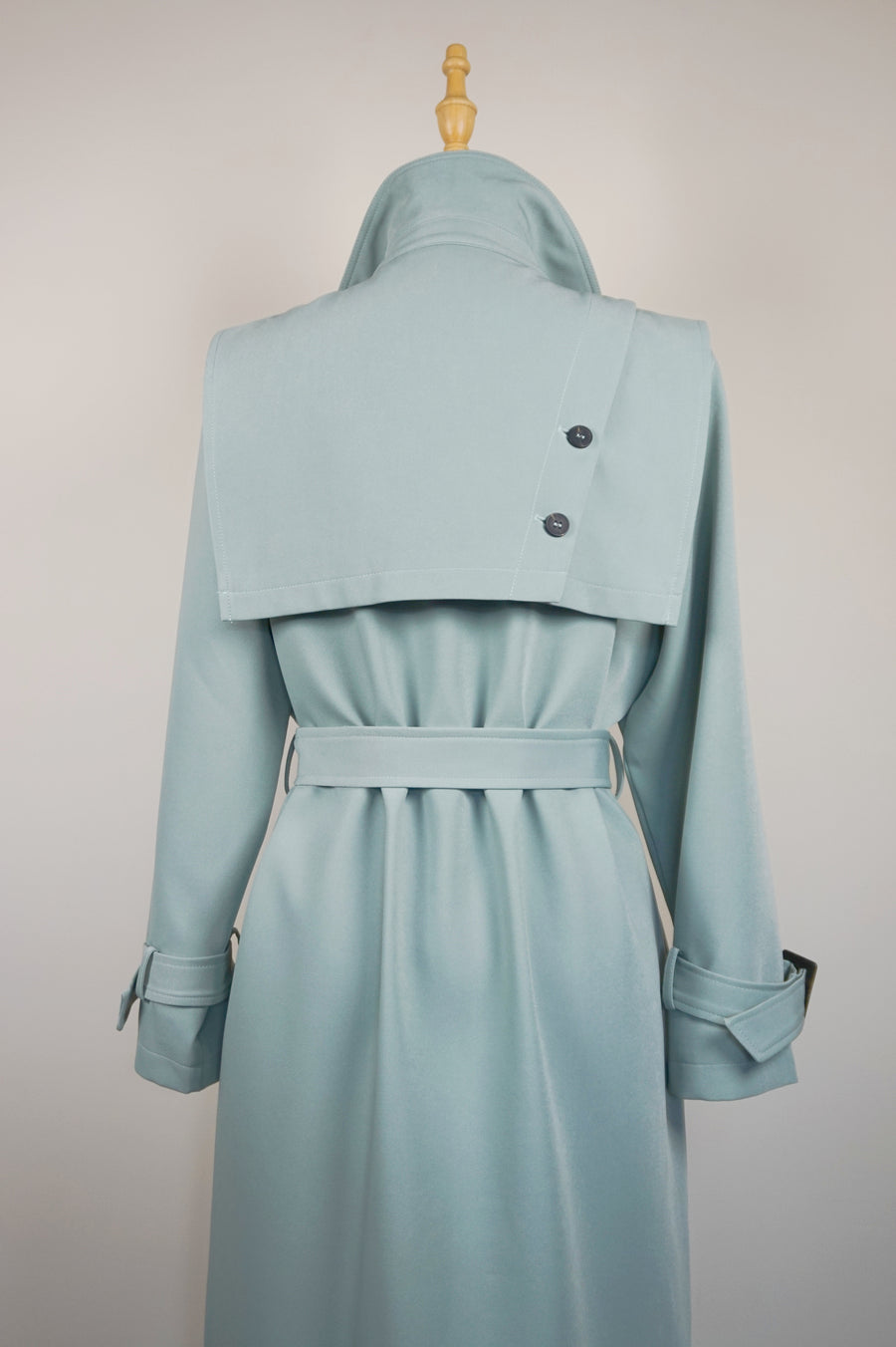 WTC-A32F Pale Green Chic Style Trench Coat