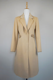 WCC-0582 Light Apricot Elegant Style Cashmere Coat
