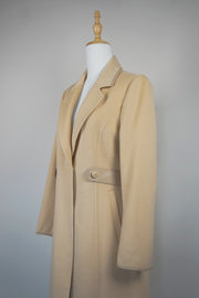 WCC-0582 Light Apricot Elegant Style Cashmere Coat