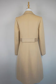 WCC-0582 Light Apricot Elegant Style Cashmere Coat